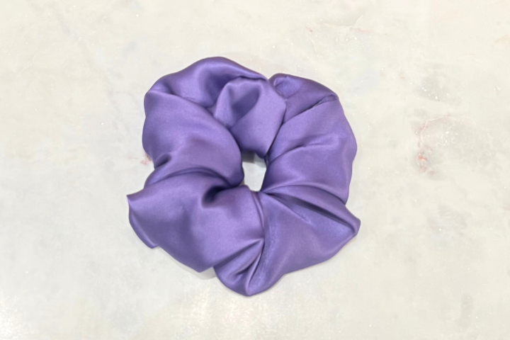 NEW SILK SCRUNCHIES purple