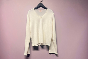 WHITE MERINO SWEATER