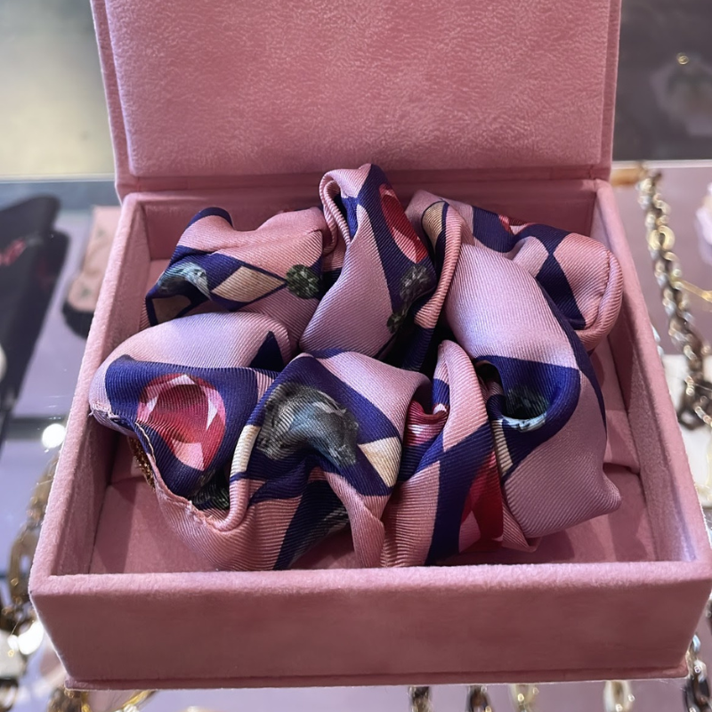 SILK SCRUNCHIES Purple Diamond